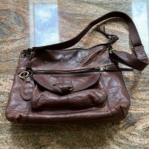 VINTAGE Fossil “Long Live Vintage” crossbody bag, great patina.